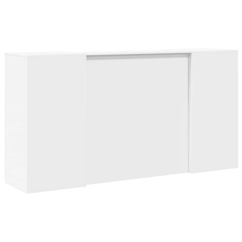 Birou de recepție alb 200x50x103,5 cm din lemn prelucrat