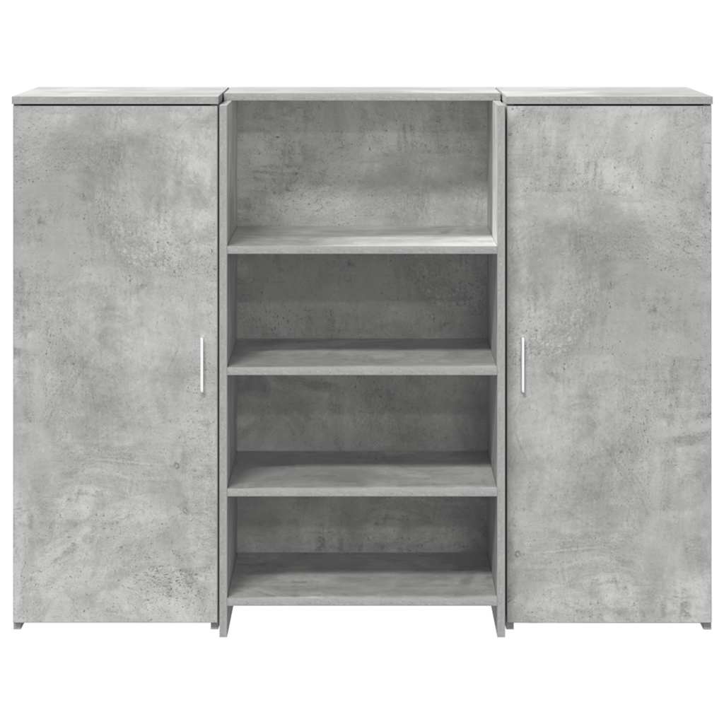 Birou de recepție Gri beton 135x50x103,5 cm Lemn prelucrat