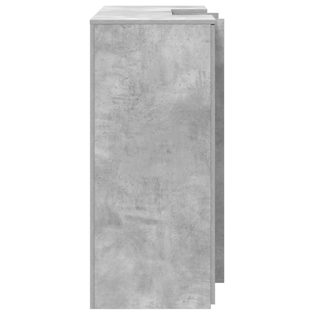 Birou de recepție Gri beton 135x50x103,5 cm Lemn prelucrat