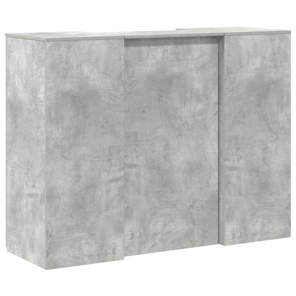 Birou de recepție Gri beton 135x50x103,5 cm Lemn prelucrat