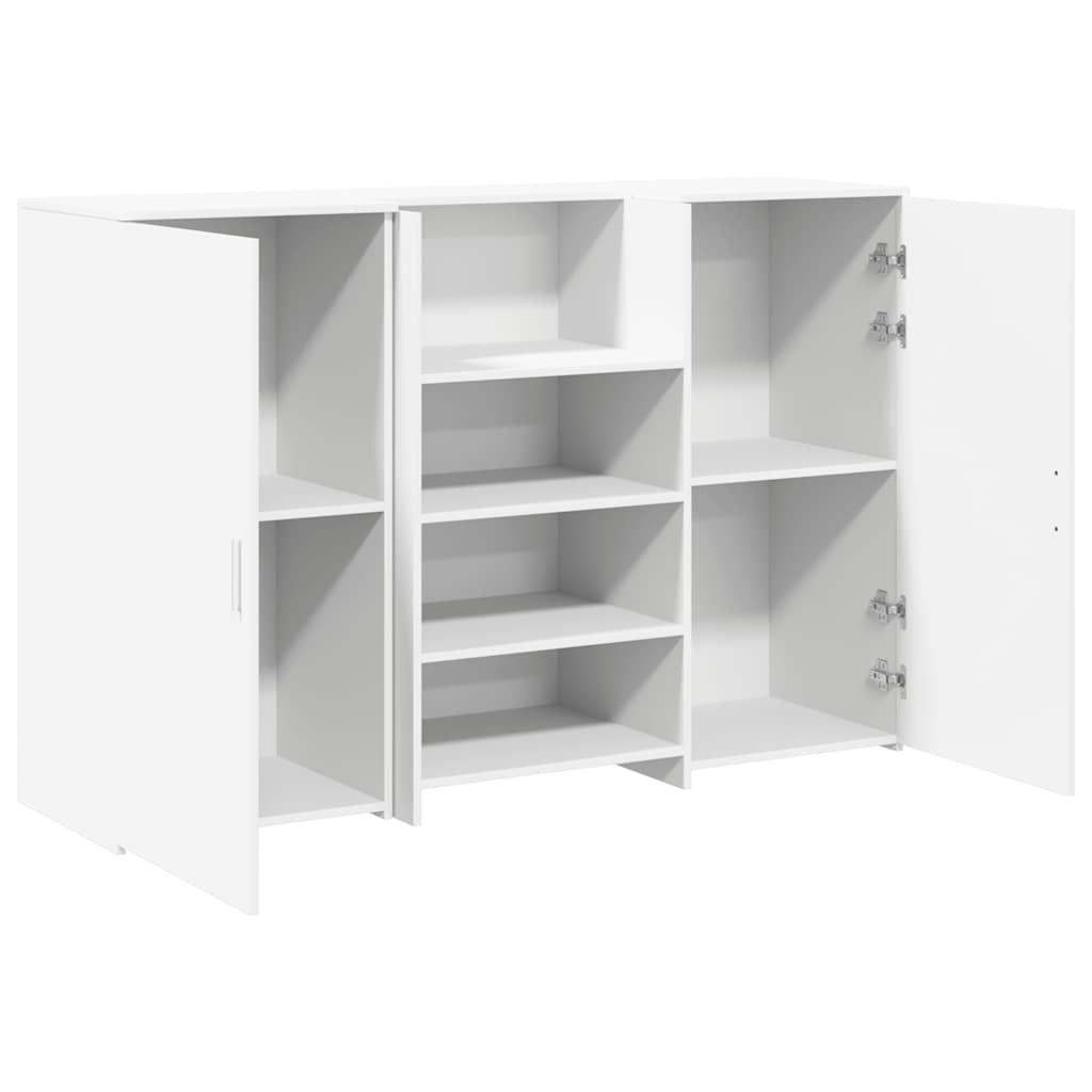 Birou de recepție alb 155x50x103,5 cm din lemn prelucrat