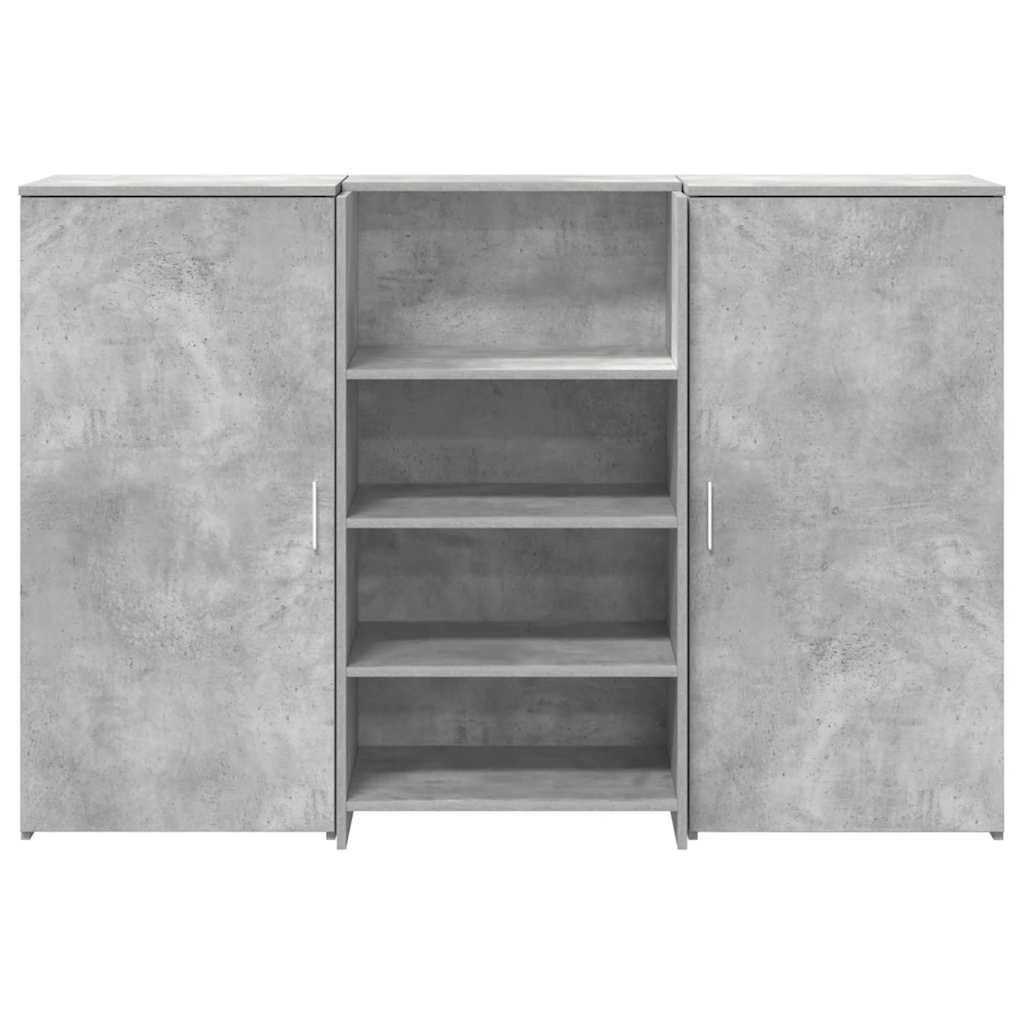 Birou de recepție Gri beton 155x50x103,5 cm Lemn prelucrat