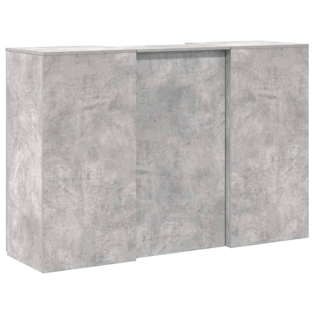 Birou de recepție Gri beton 155x50x103,5 cm Lemn prelucrat