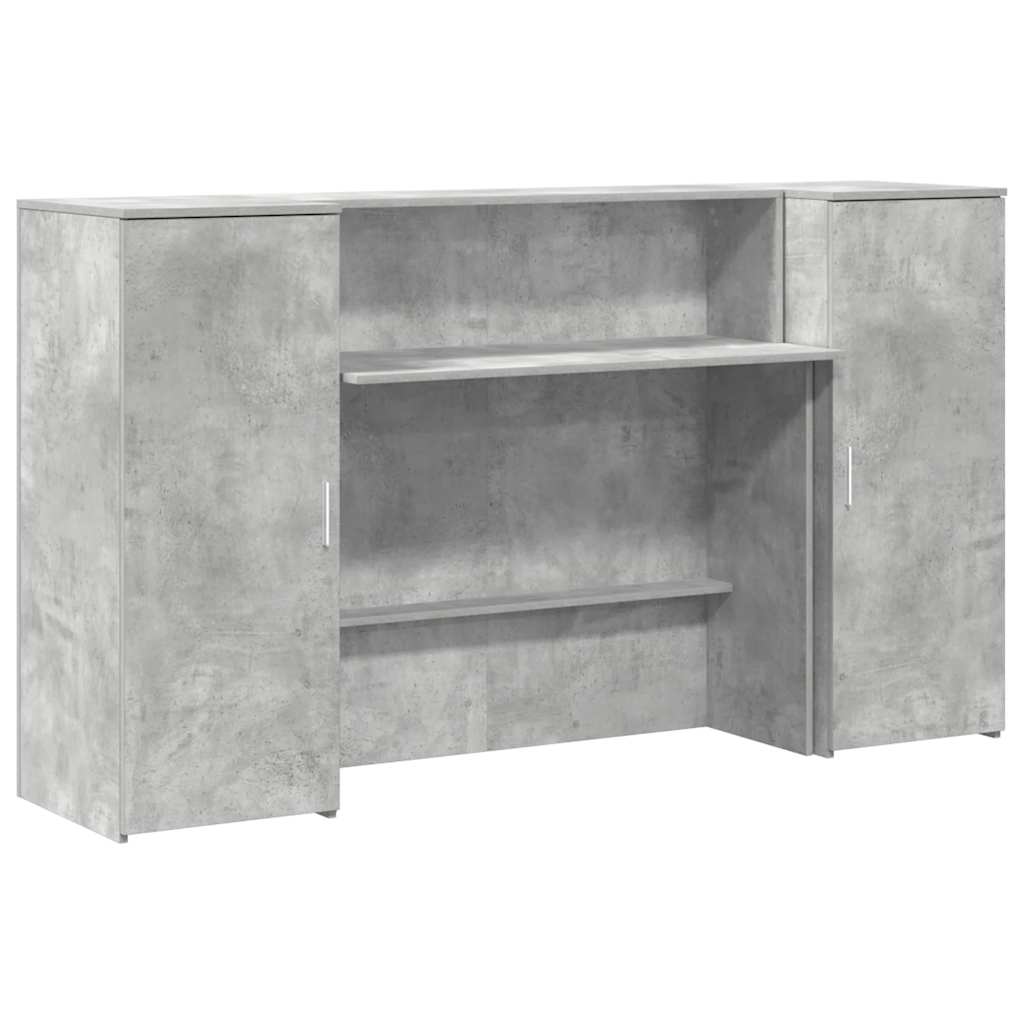 Birou de recepție Gri beton 180x50x103,5 cm Lemn prelucrat