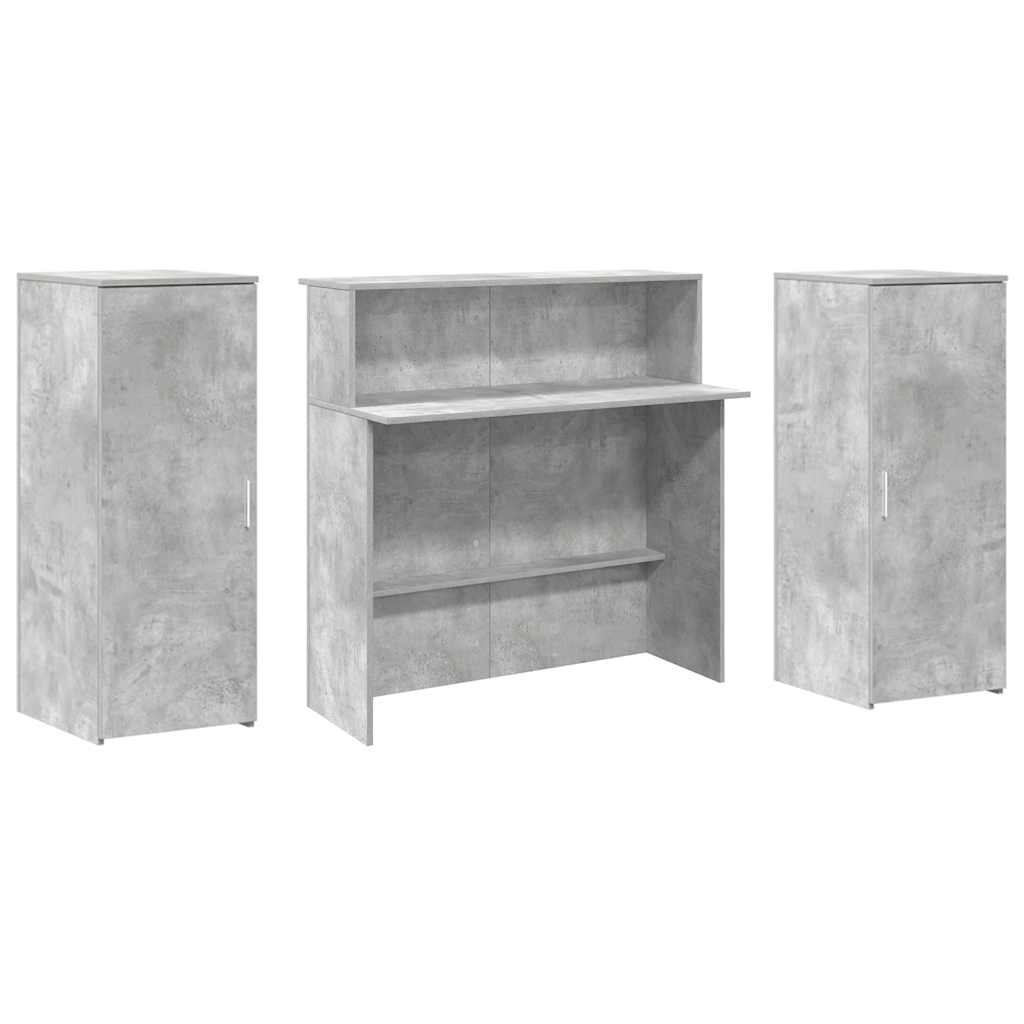 Birou de recepție Gri beton 180x50x103,5 cm Lemn prelucrat