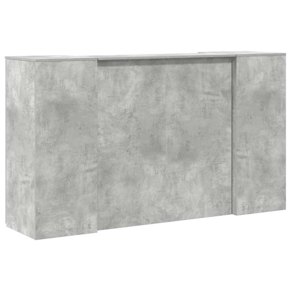 Birou de recepție Gri beton 180x50x103,5 cm Lemn prelucrat