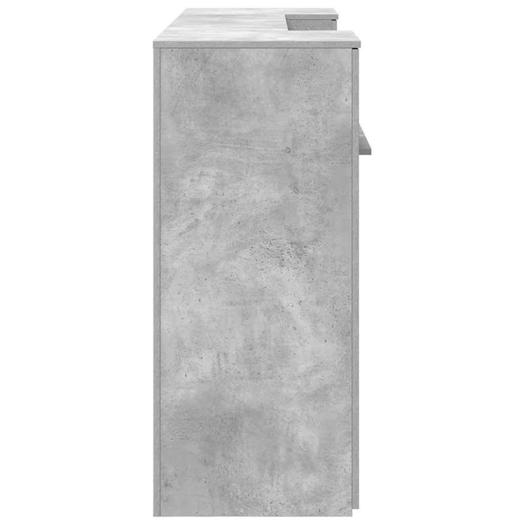 Birou de recepție Gri beton 200x50x103,5 cm Lemn prelucrat