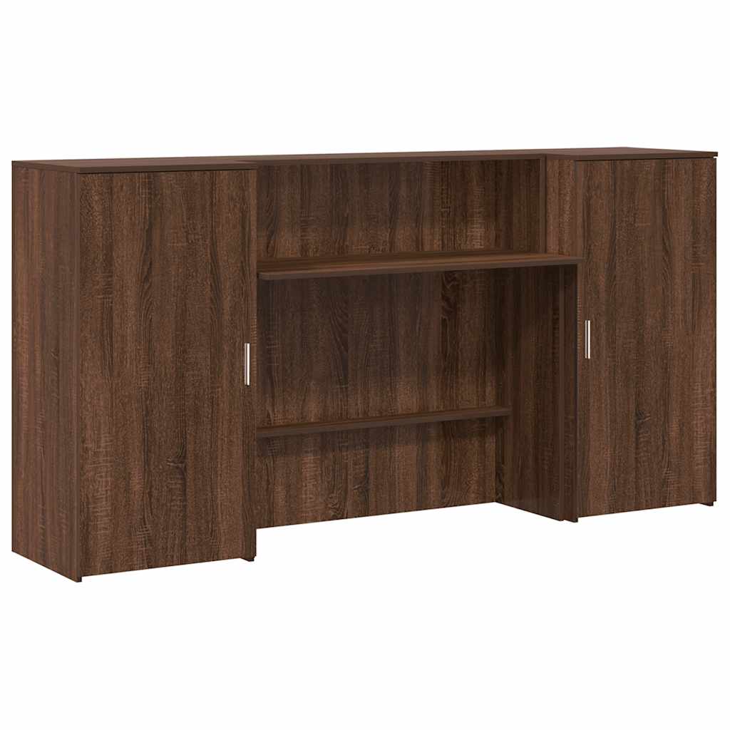 Birou de recepție Stejar maro 200x50x103,5 cm Lemn prelucrat