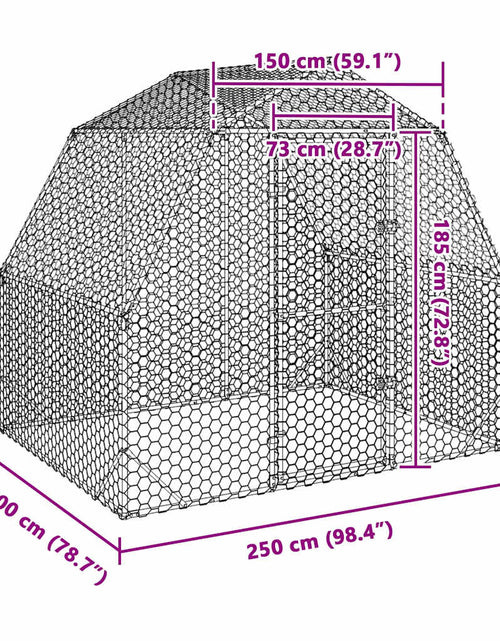 Încărcați imaginea în vizualizatorul Galerie, Pui de găină 2,5x2x2,25 m Oțel galvanizat
