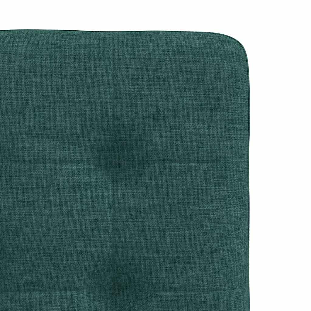 Scaune de bucătărie, 2 buc., verde închis, material textil