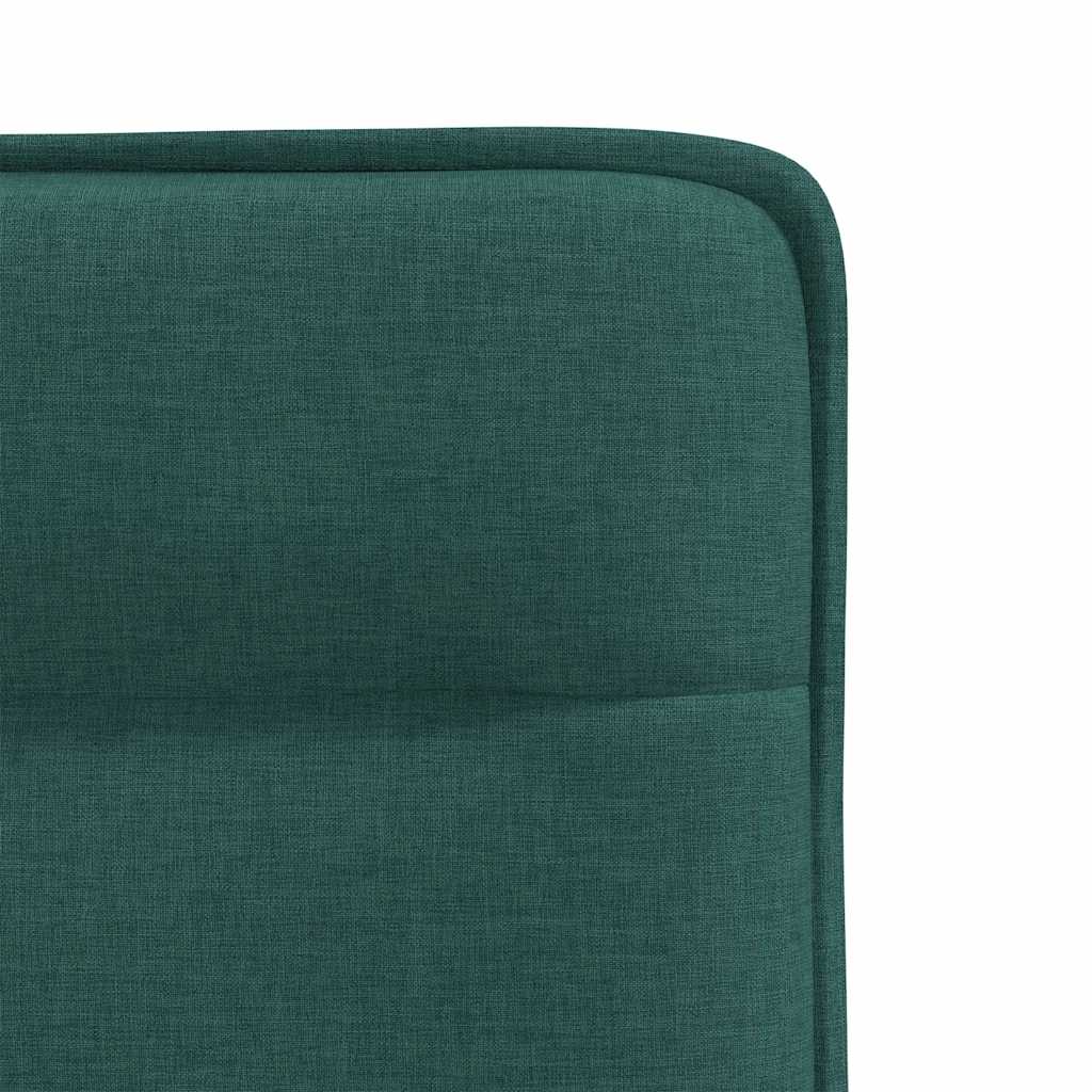 Scaune de bucătărie, 2 buc., verde închis, material textil