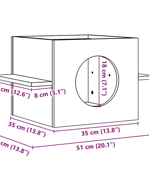 Încărcați imaginea în vizualizatorul Galerie, Casă pentru pisici albă 51x35x30 cm din lemn masiv de pin
