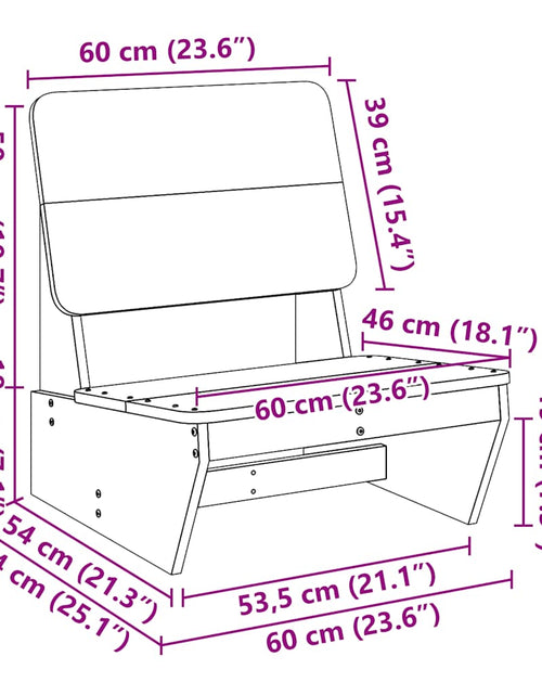 Încărcați imaginea în vizualizatorul Galerie, Scaun de grădină, 60x64x70,5 cm, lemn masiv de pin
