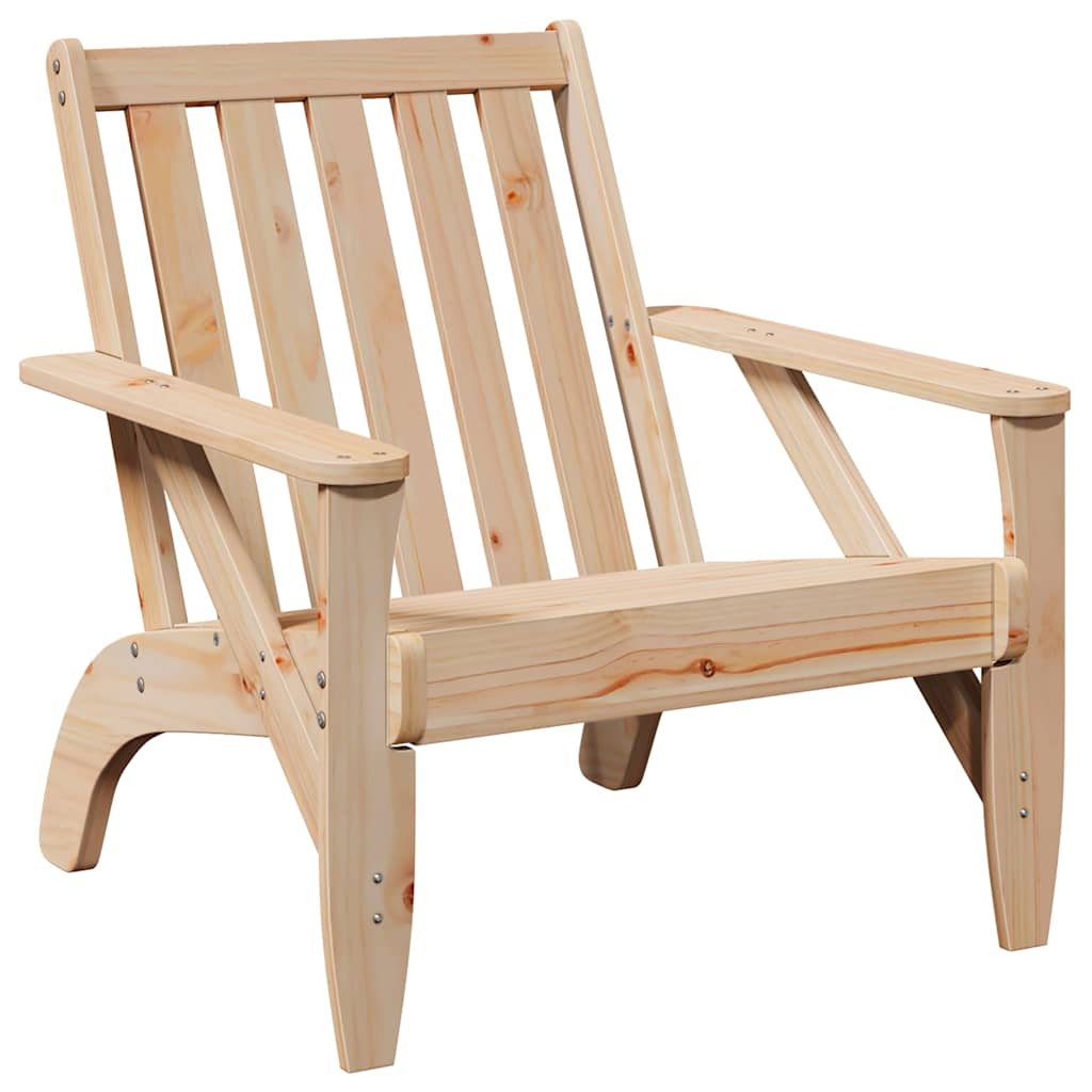 Scaun Adirondack de grădină 75x77x77 cm, lemn masiv de pin