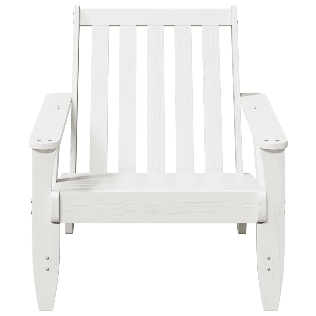 Scaun Adirondack de grădină alb 75x77x77 cm lemn masiv de pin