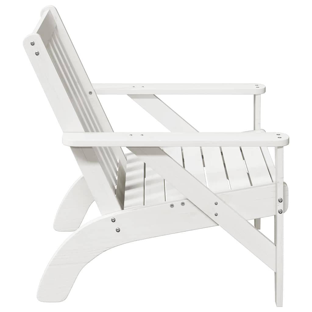 Scaun Adirondack de grădină alb 75x77x77 cm lemn masiv de pin