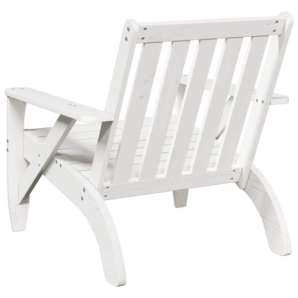 Scaun Adirondack de grădină alb 75x77x77 cm lemn masiv de pin