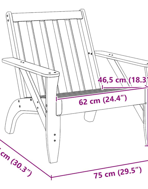 Încărcați imaginea în vizualizatorul Galerie, Scaun Adirondack de grădină 75x77x77 cm din lemn masiv Douglas
