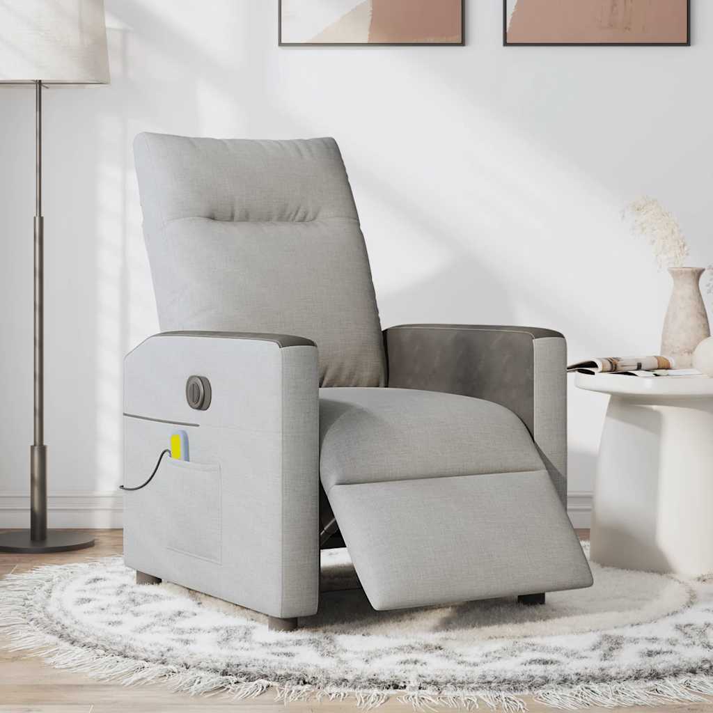 Scaun reclinabil electric pentru masaj Cloud Grey Fabric