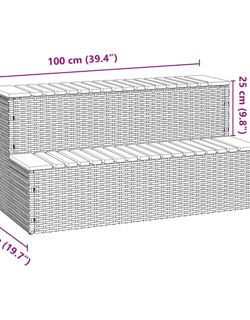 Încărcați imaginea în vizualizatorul Galerie, Trepte pentru cada hidromasaj negru polirattan și salcâm solid

