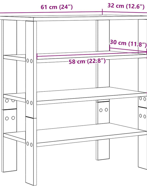 Încărcați imaginea în vizualizatorul Galerie, Suport pentru încălțăminte alb 61x32x70 cm lemn prelucrat
