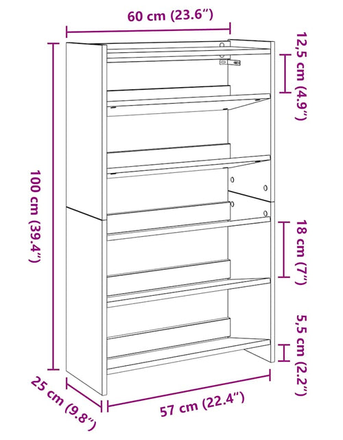 Загрузите изображение в средство просмотра галереи, Pantofar, stejar artizanal, 60x25x100 cm lemn prelucrat
