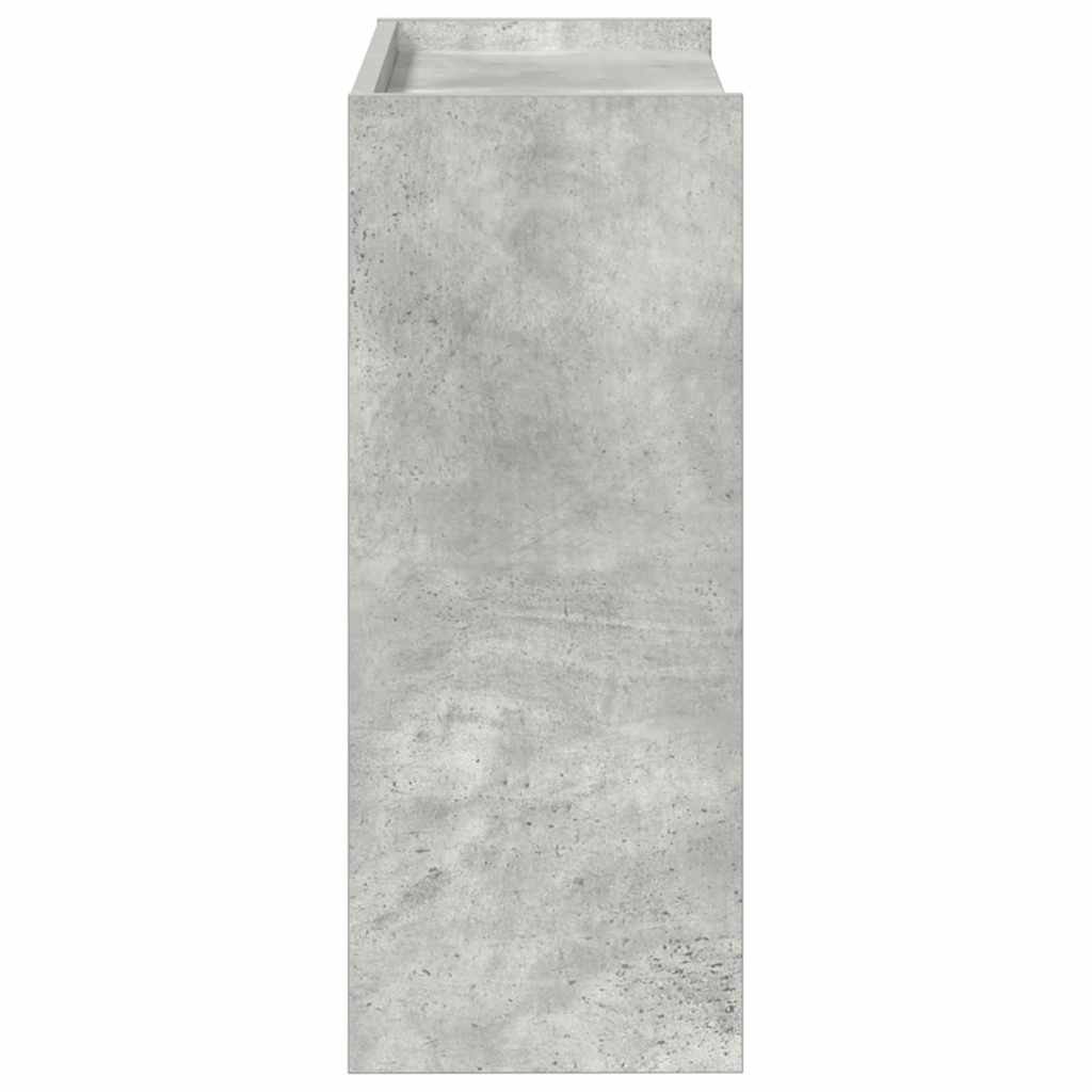 Pantofar, gri beton, 60x25x62 cm, lemn prelucrat