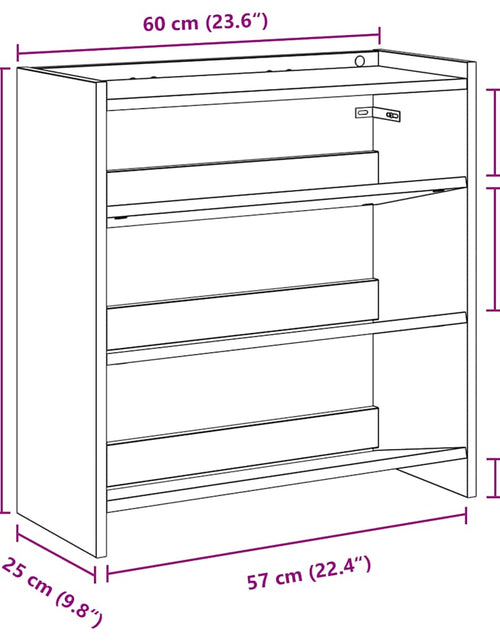 Încărcați imaginea în vizualizatorul Galerie, Pantofar, Lemn vechi, 60x25x62 cm, lemn compozit
