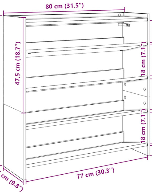 Încărcați imaginea în vizualizatorul Galerie, Pantofar, stejar sonoma, 80x25x81 cm, lemn prelucrat
