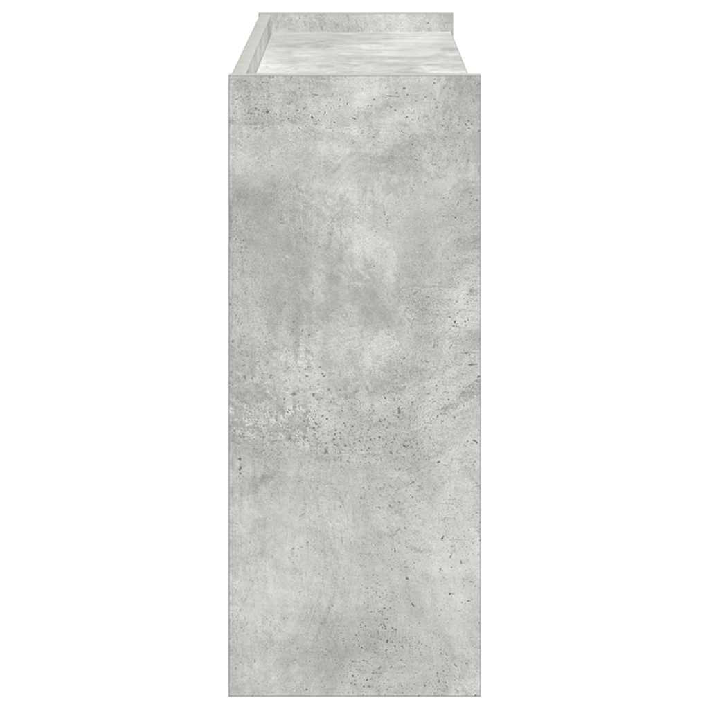 Pantofar, gri beton, 80x25x61,5 cm, lemn prelucrat