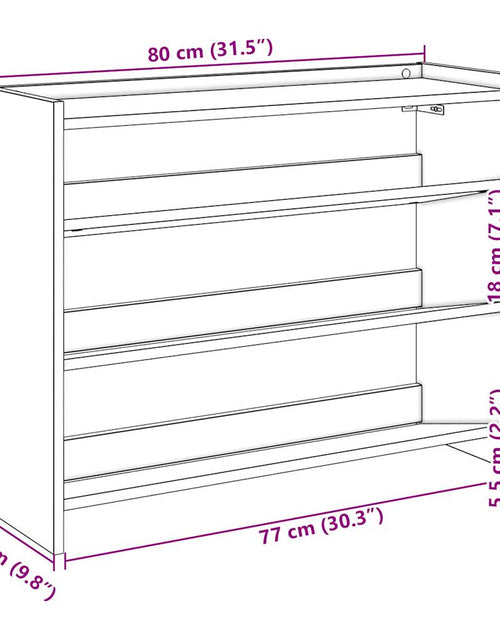 Încărcați imaginea în vizualizatorul Galerie, Pantofar, Lemn vechi, 80x25x61,5 cm, lemn compozit
