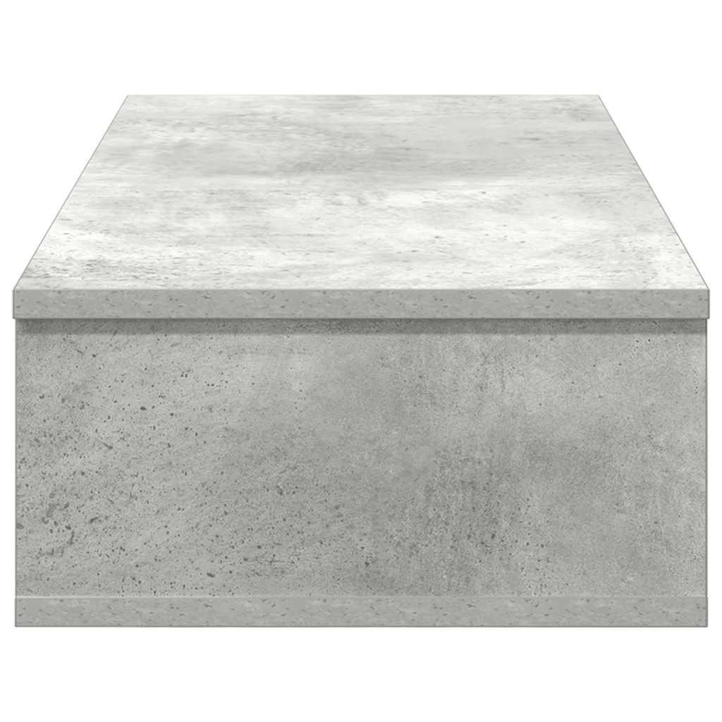 Raft de perete cu sertare Gri beton 80x31x17 cm Lemn prelucrat