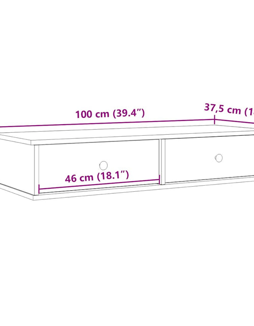 Încărcați imaginea în vizualizatorul Galerie, Raft de perete cu sertare Lemn vechi Lemn prelucrat
