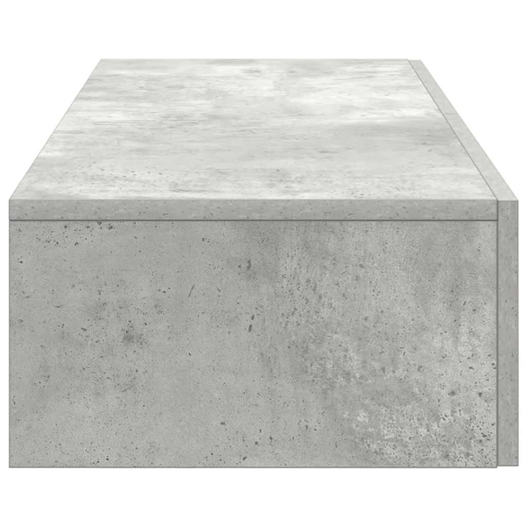 Raft de perete cu sertare Gri beton 100x36x19 cm Lemn prelucrat