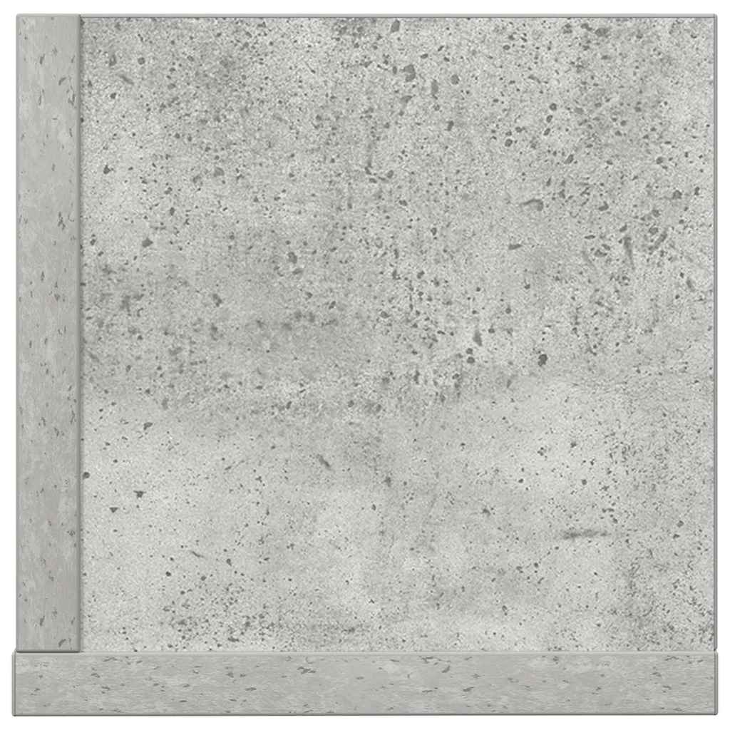 Rafturi perete 2 buc. gri beton 75x16,5x16,5 cm lemn prelucrat