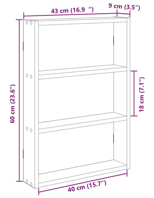 Загрузите изображение в средство просмотра галереи, Raft de perete, stejar fumuriu, 43x9x60 cm, lemn prelucrat

