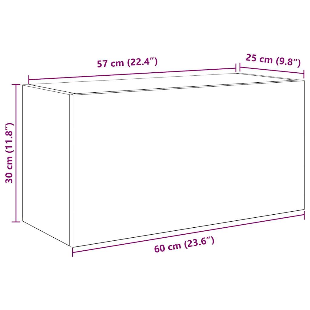 Dulap de perete de baie, negru, 60x25x30 cm, lemn prelucrat