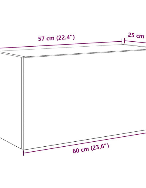 Încărcați imaginea în vizualizatorul Galerie, Dulap perete baie, stejar fumuriu, 60x25x30 cm, lemn prelucrat
