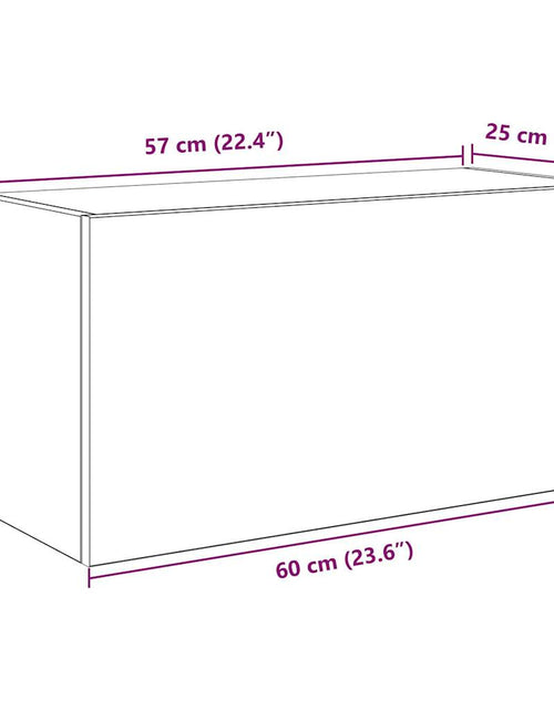 Încărcați imaginea în vizualizatorul Galerie, Dulap perete baie stejar artizanal, 60x25x30 cm, lemn prelucrat
