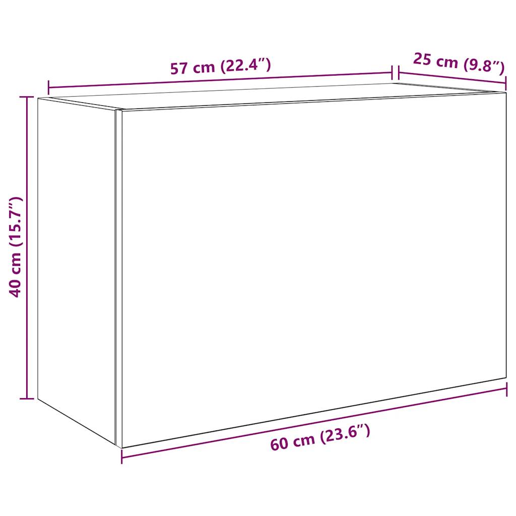 Dulap de perete de baie, alb, 60x25x40 cm, lemn prelucrat