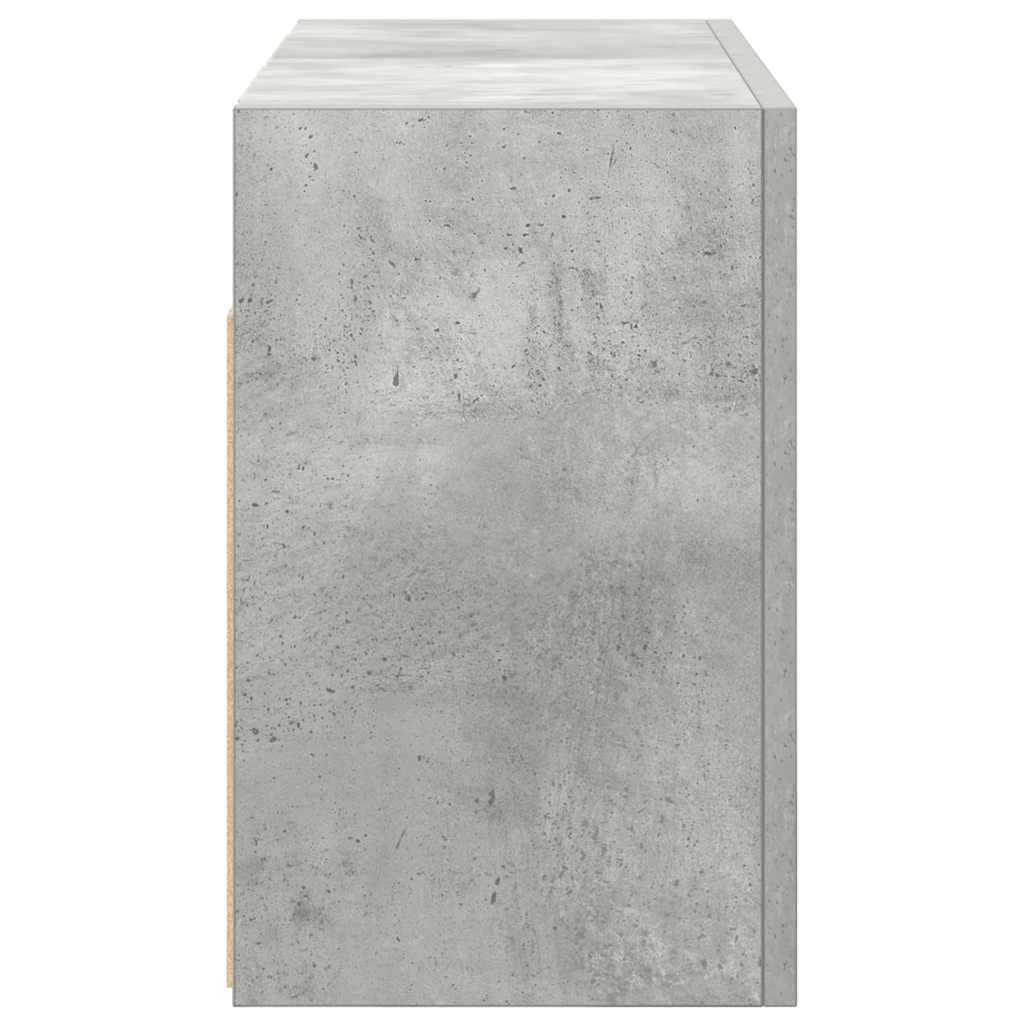 Dulap perete baie, gri beton, 60x25x40 cm, lemn prelucrat