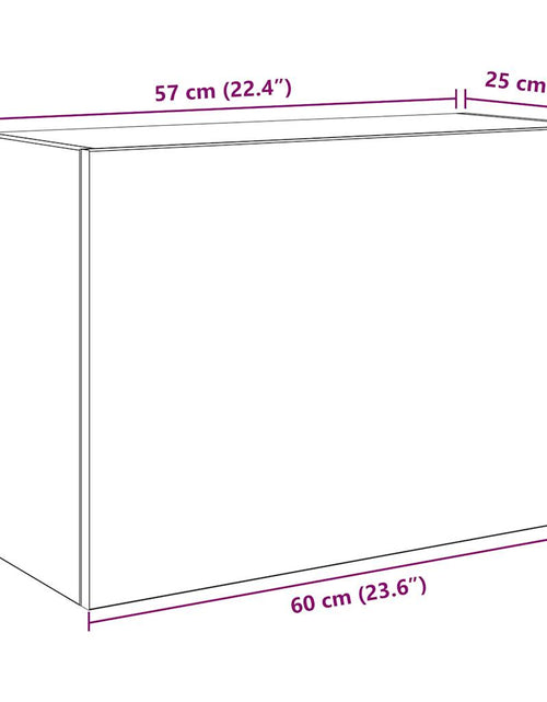 Încărcați imaginea în vizualizatorul Galerie, Dulap perete baie stejar artizanal, 60x25x40 cm, lemn prelucrat
