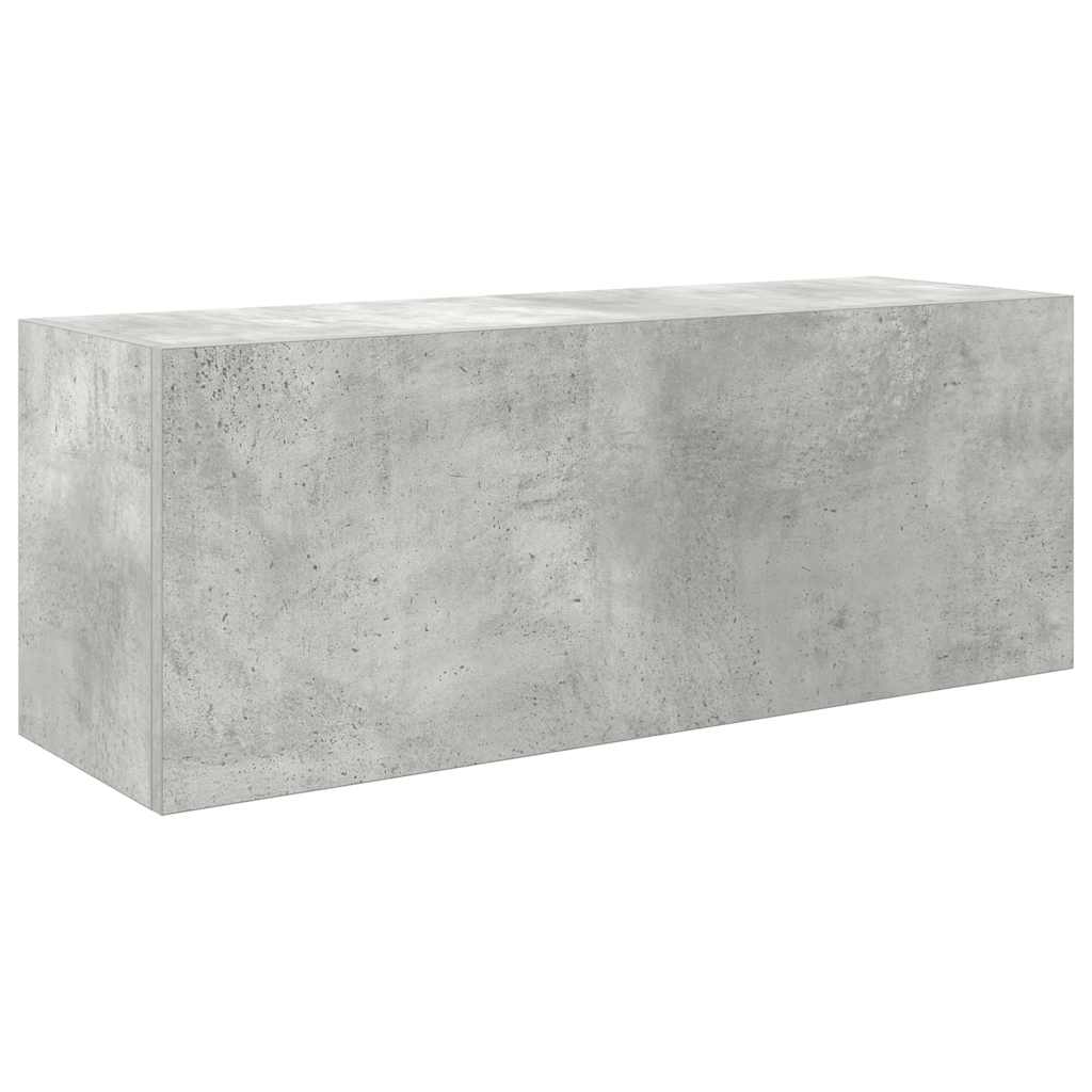 Dulap perete baie, gri beton, 80x25x30 cm, lemn prelucrat