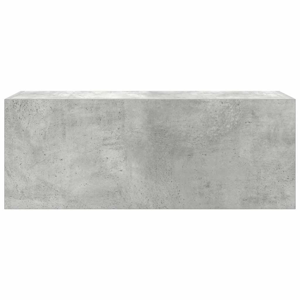 Dulap perete baie, gri beton, 80x25x30 cm, lemn prelucrat