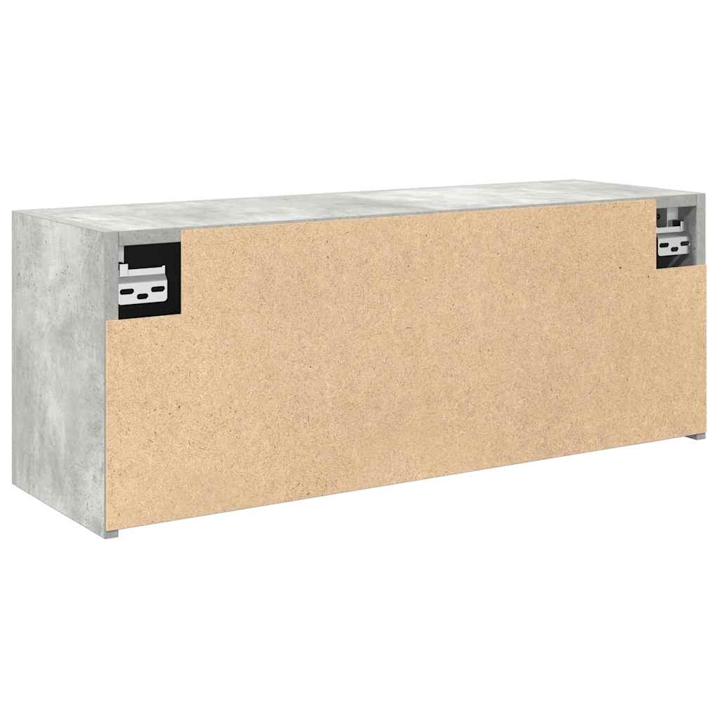 Dulap perete baie, gri beton, 80x25x30 cm, lemn prelucrat