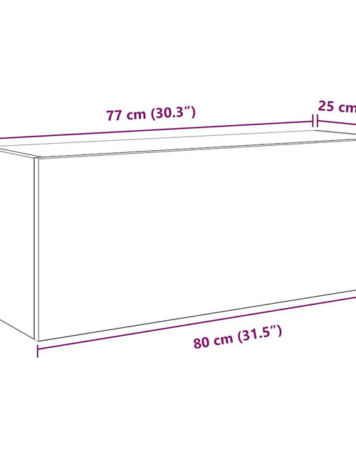 Încărcați imaginea în vizualizatorul Galerie, Dulap perete baie, stejar fumuriu, 80x25x30 cm, lemn prelucrat
