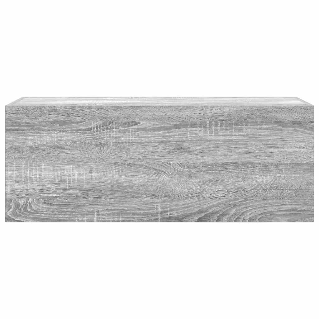 Dulap perete baie, gri sonoma, 80x25x30cm, lemn prelucrat