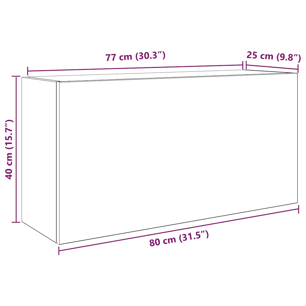 Dulap de perete de baie, alb, 80x25x40 cm, lemn prelucrat