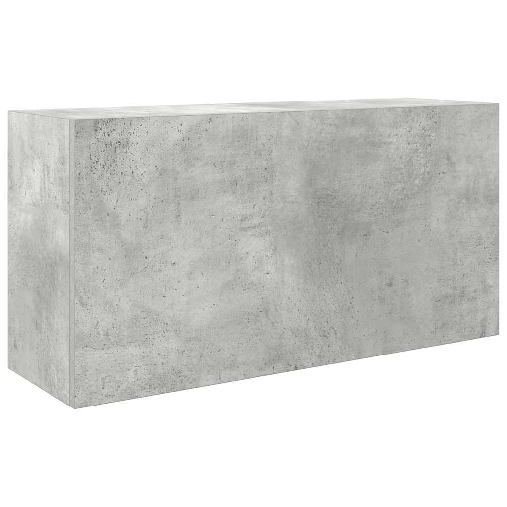 Dulap perete baie, gri beton, 80x25x40 cm, lemn prelucrat