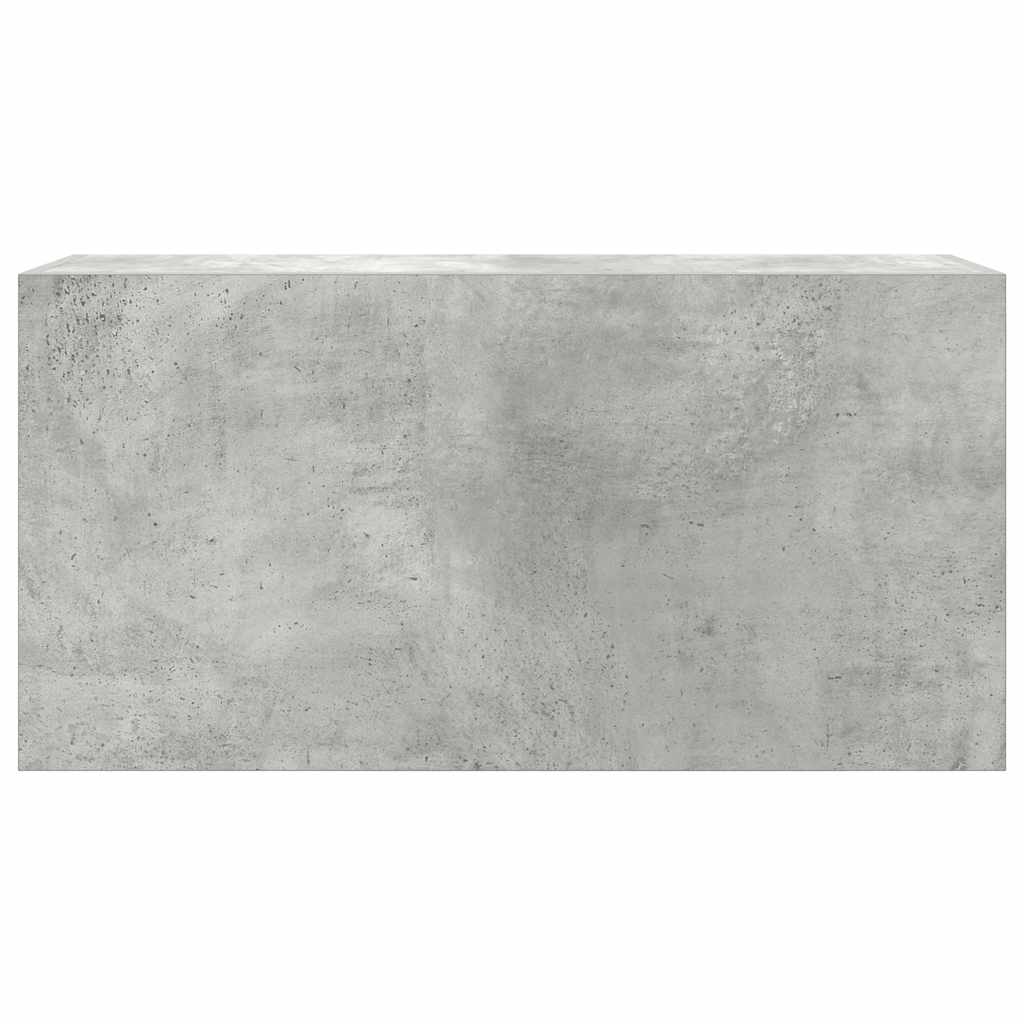 Dulap perete baie, gri beton, 80x25x40 cm, lemn prelucrat